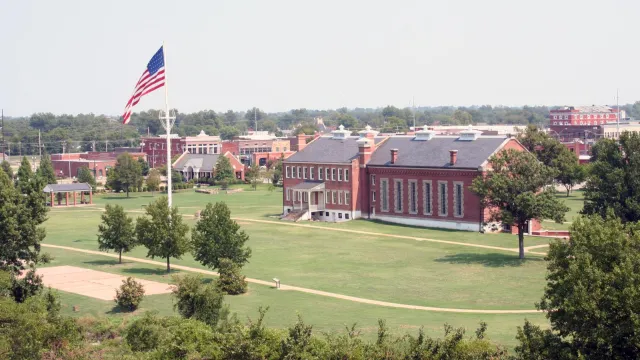 Aerial view of visitor center