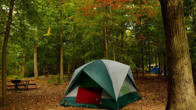 Tent in the Greenbelt Park campground