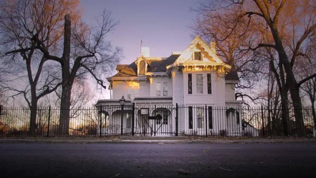 The Truman home near sunset.