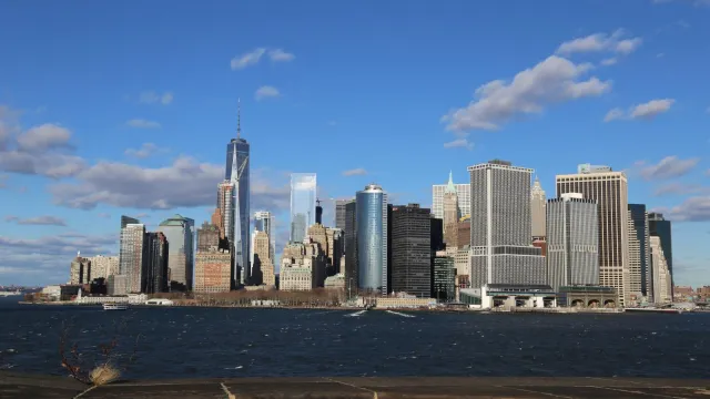 Manhattan skyline as seen from Governors Island National Monument