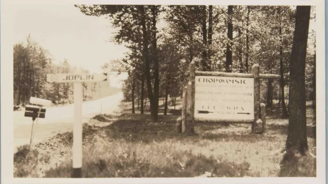 An original 1930's sign for Chopawamsic National Recreational Demonstration Area