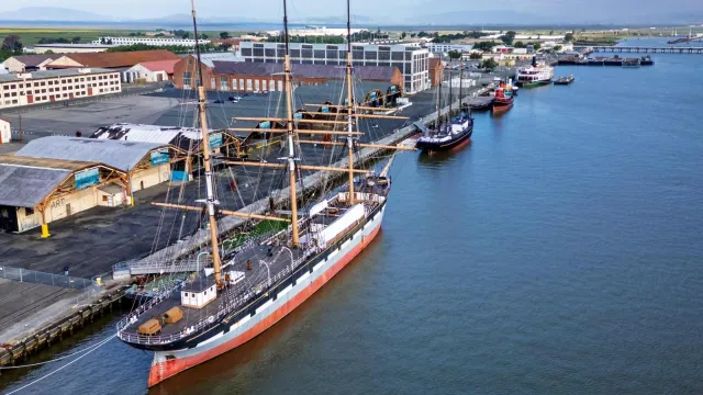 Five historic ships docked at Mare Island